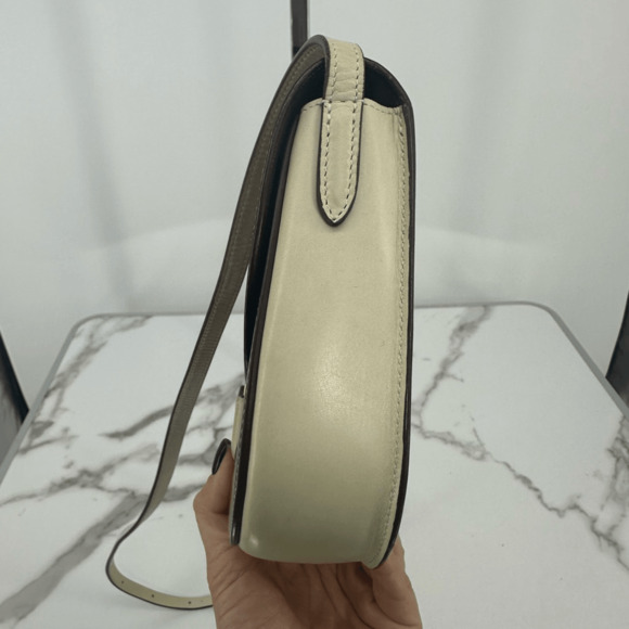 Celine 2016 Phoebe Philo Trotteur Crossbody Flap Bag Two Tone Beige Brown - Picture 4 of 16